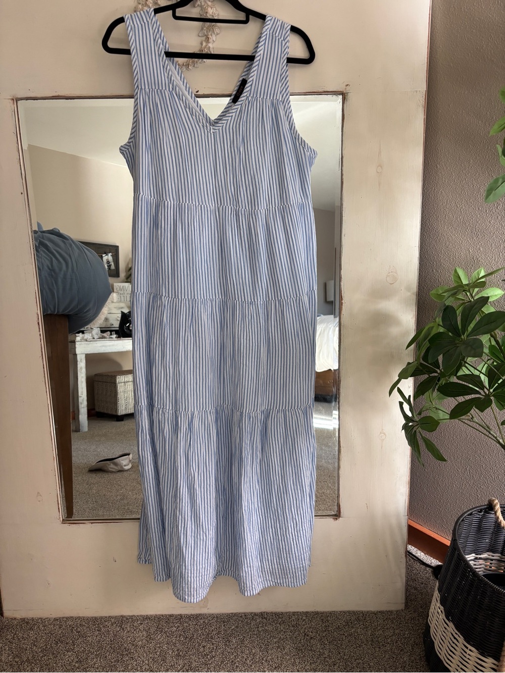 Quince NWT - 100% Organic Cotton Gauze Tiered Maxi Dress - size M - Picture 5 of 9